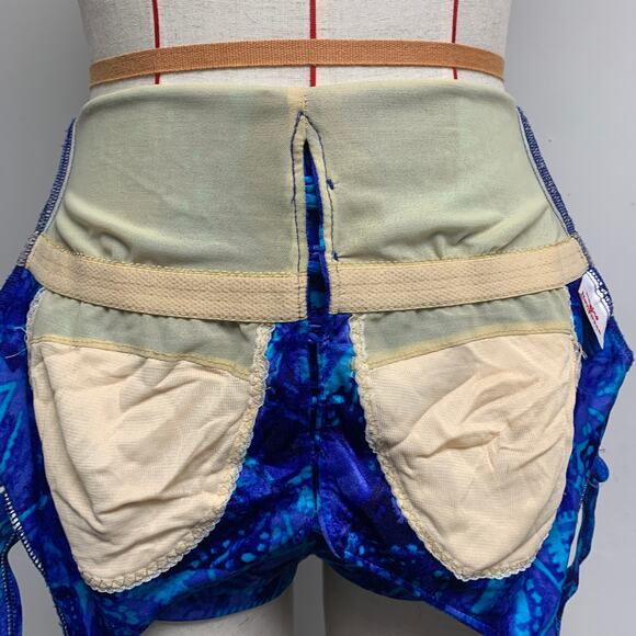 Vintage Maxine Of Hollywood Womens Blue Printed Button Swimsuit - Picture 7 of 9